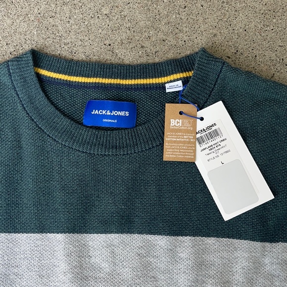 *NWT* Jack & Jones Striped Crew Neck - Picture 2 of 3
